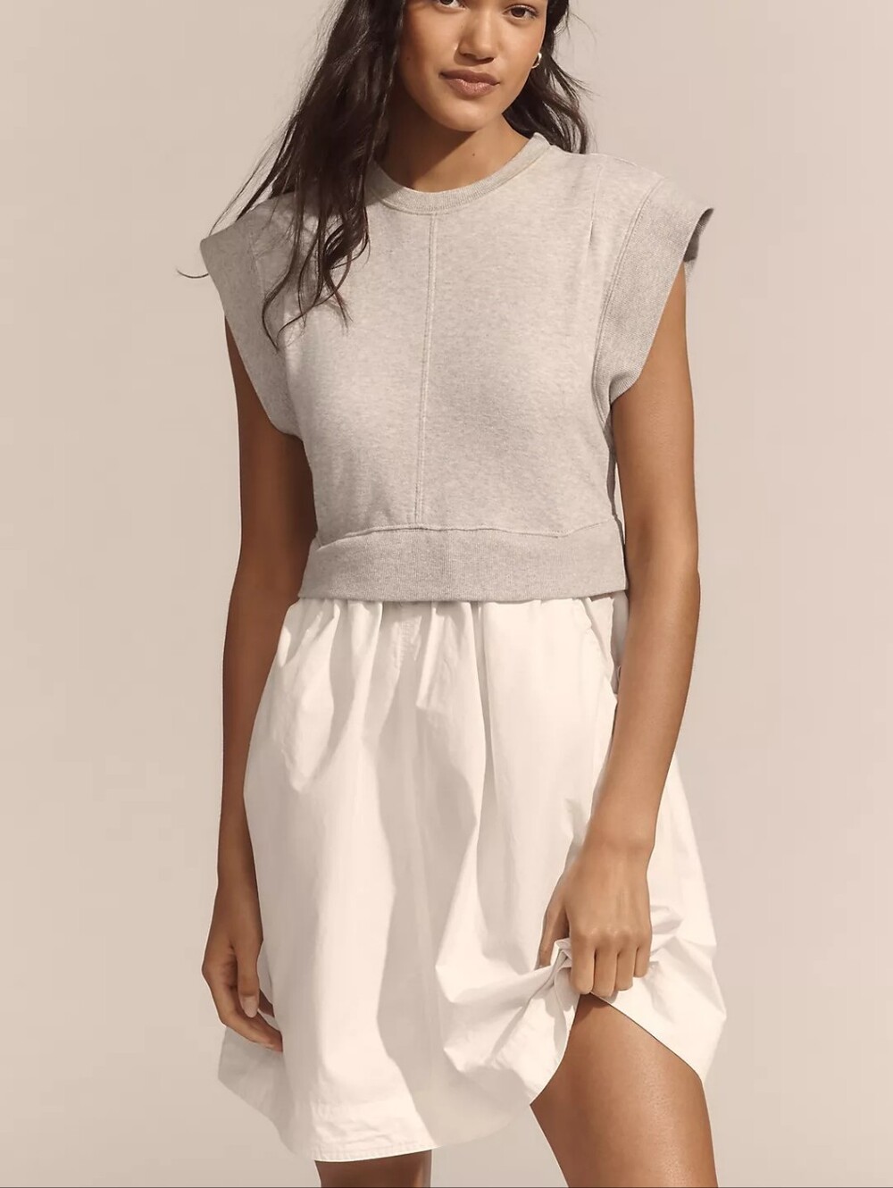 Daily Practice Gardenia Short-Sleeve Babydoll Mini Dress